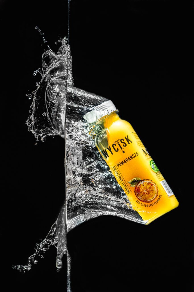 Zdjęcie butelki soku Wycisk