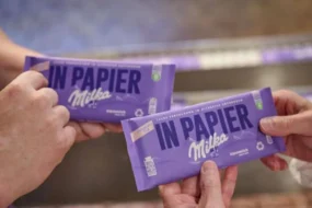 Milka bez&nbsp;plastiku – testy papierowych opakowań w&nbsp;Niemczech