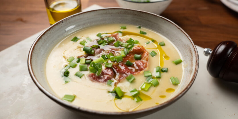 Zupa ziemniaczana z oliwą truflową i szynką parmeńską - zimowy comfort DSC_5795