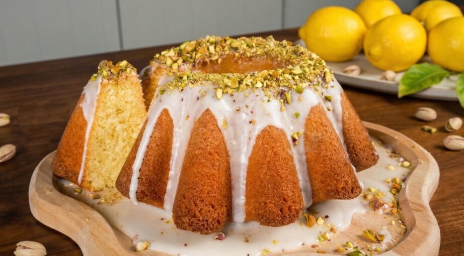 Babka cytrynowa z&nbsp;lukrem i&nbsp;pistacjami. Wielkanocny klasyk.