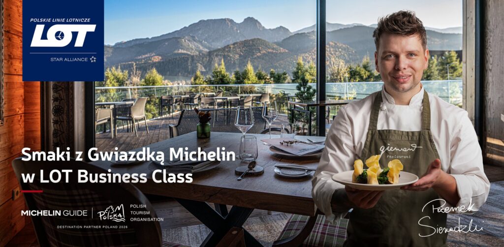 Smaki z&nbsp;Gwiazdką Michelin w&nbsp;LOT Business Class. Przemysław Sieradzki tworzy nowe menu dla pasażerów