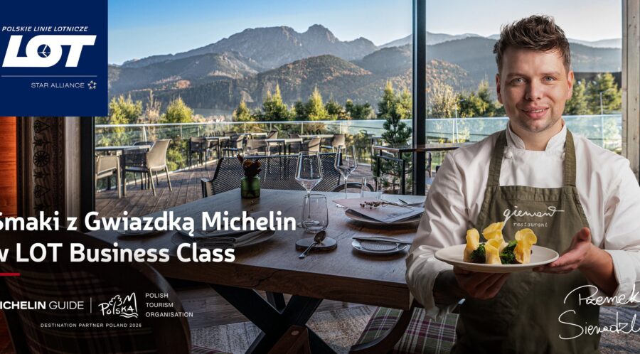 Smaki z&nbsp;Gwiazdką Michelin w&nbsp;LOT Business Class. Przemysław Sieradzki tworzy nowe menu dla pasażerów