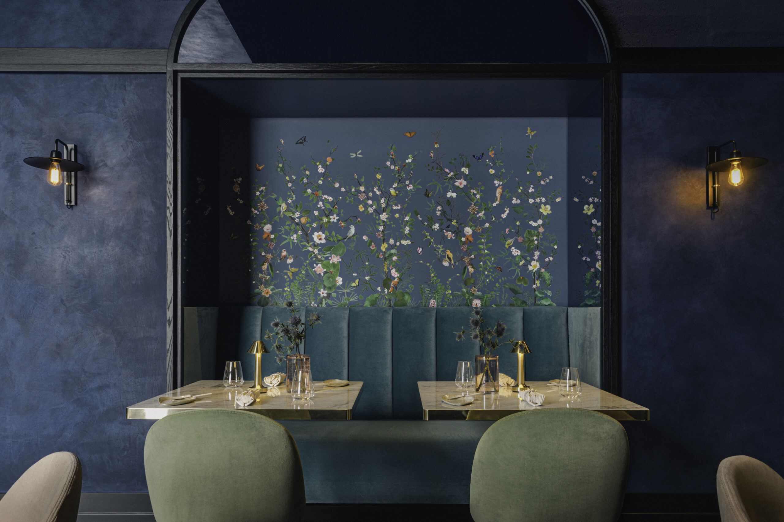 wnętrze restauracja Epoka, fine dining, elegancki design