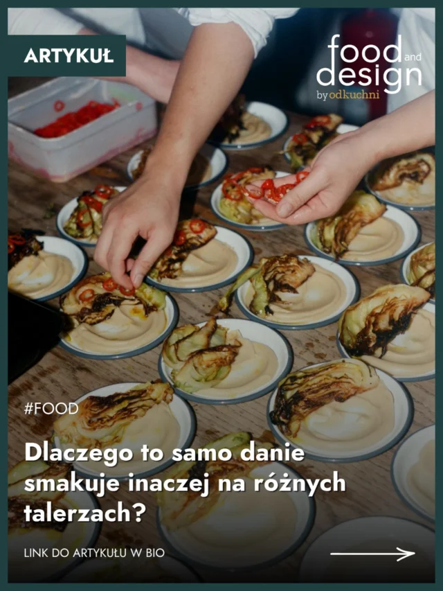 Smak zaczyna się... jeszcze przed pierwszym kęsem. 🤔 Kolor talerza, faktura ceramiki, ciężar sztućców czy sposób ułożenia składników wpływają na to, jak odbieramy danie.W najnowszym artykule zaglądamy do świata gastrofizyki i pokazujemy, dlaczego design naczyń stał się ważnym elementem współczesnej gastronomii. ✨👉 Przeczytaj cały artykuł na foodanddesign.pl. Link w bio!#foodanddesign #gastrofizyka #fooddesign #hospitality #design