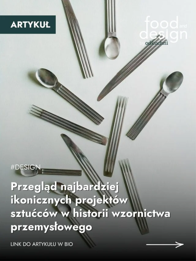 Czy sztućce mogą być ikonami designu? Widelec, nóż i łyżka są z nami każdego dnia, ale rzadko zastanawiamy się nad tym, dlaczego wyglądają właśnie tak. Tymczasem przez dekady projektanci eksperymentowali z ich formą, proporcjami, materiałami i kolorem - od minimalistycznych projektów Arne Jacobsena po bardziej rzeźbiarskie i odważne realizacje włoskiego designu.W naszym najnowszym artykule zaglądamy na stół trochę inaczej i przyglądamy się sztućcom, które przestały być tylko przedmiotami użytkowymi, a stały się częścią historii wzornictwa.Który projekt najbardziej przyciąga Waszą uwagę?👉 Cały artykuł znajdziecie na foodanddesign.pl. Link w bio.#FoodAndDesign #Design #Wzornictwo #IndustrialDesign #FoodDesign