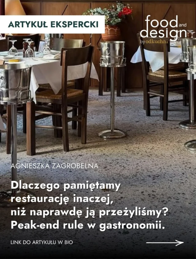 Dlaczego po wizycie w restauracji pamiętamy jeden gest, a nie całą kolację? 🤔W swoim artykule Agnieszka Zagrobelna opowiada o doświadczeniu z rodzinnej pizzerii w Neapolu i wyjaśnia, czym jest peak-end rule - reguła szczytu i końca. To mechanizm, który pomaga zrozumieć, dlaczego szczególnie zapamiętujemy najbardziej intensywny moment i zakończenie wizyty.Co to oznacza dla gastronomii i projektowania doświadczeń gości?👉 Przeczytajcie artykuł na foodanddesign.pl. Link w bio.#FoodAndDesign #Gastronomia #GuestExperience #CustomerExperience #PsychologiaKonsumenta